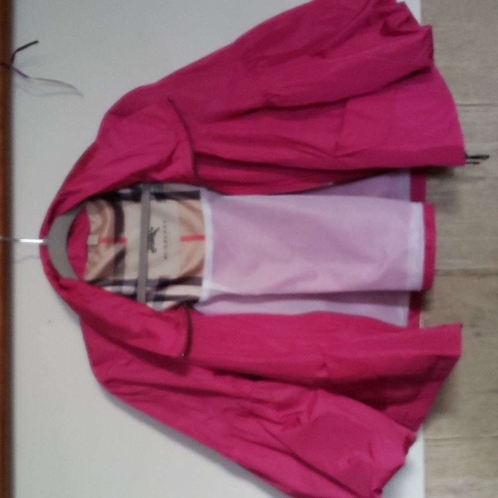 Burberry 3/4 puff sleeve nylon cropped jacket